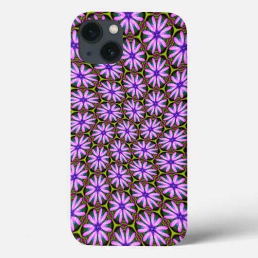 Paarse Margueritepatronen Case-Mate iPhone Case (Achterkant)