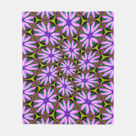 Paarse Margueritepatronen Fleece Deken