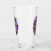Paarse Margueritepatronen Glas (Links)