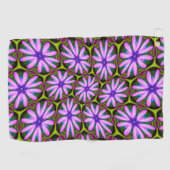 Paarse Margueritepatronen Golfhanddoek (Horizontaal)