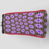 Paarse Margueritepatronen Golfheadcover (Voorkant)