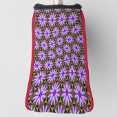 Paarse Margueritepatronen Golfheadcover (Draai 90)