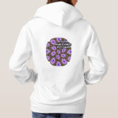 Paarse Margueritepatronen Hoodie (Achterkant)