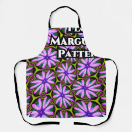 Paarse Margueritepatronen Schort
