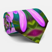 Paarse Margueritepatronen Stropdas (Opgerold)