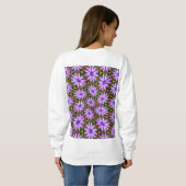 Paarse Margueritepatronen Trui (Achterkant volledig)