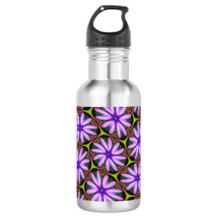 Paarse Margueritepatronen Waterfles