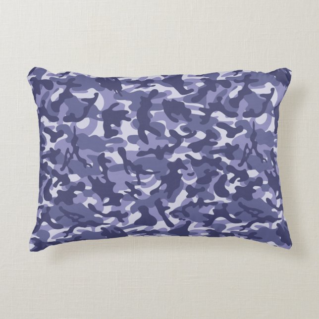 Paarse Marine Camouflage   Accent Kussen (Voorkant)