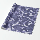 Paarse Marine Camouflage  Cadeaupapier (Uitgerold)