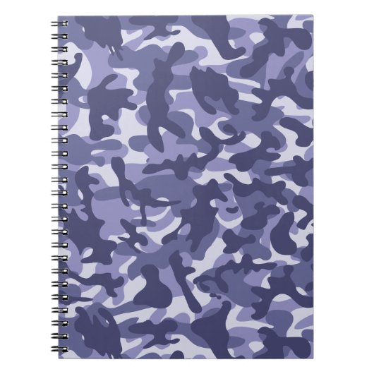 Paarse Marine Camouflage Notitieboek (Voorkant)