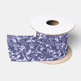 Paarse Marine Camouflage  Satijnen Lint