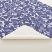 Paarse Marine Camouflage  Sherpa Deken (3/4)