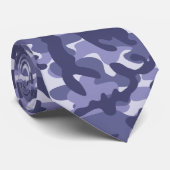 Paarse Marine Camouflage   Stropdas (Opgerold)