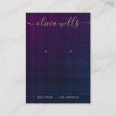 Paarse marineafdruk visitekaartje (Voorkant)