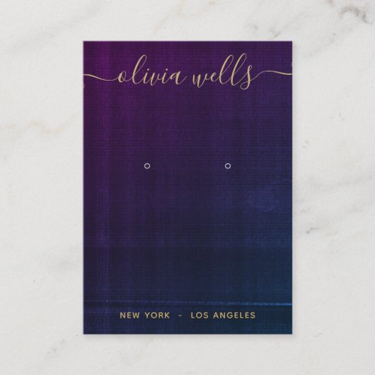 Paarse marineafdruk visitekaartje (Voorkant)