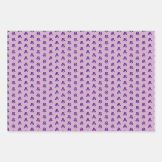 Paarse Marker Iris Illustration Wrapping Sheets Inpakpapier Vel (Voorkant)