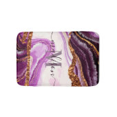 Paarse marmer en glitter badmat (Voorkant)