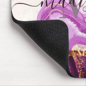 Paarse marmer en glitter muismat (Hoek)