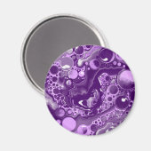 Paarse marmer fluid Art-cellen Magneet (Voorkant / Achterkant)