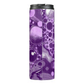 Paarse marmer fluid Art-cellen Thermosbeker (Achterkant)