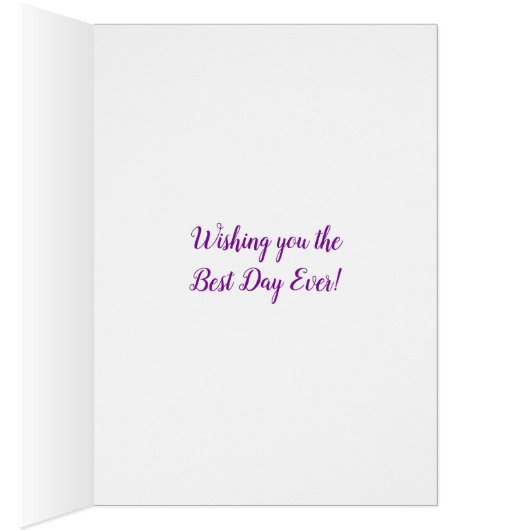 Paarse marmer foto Birthday (Binnen (Rechts))