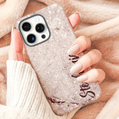 Paarse Marmer Glitter Aangepaste Naam Case-Mate iPhone Case