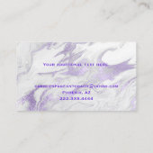 Paarse marmer Glitter Dress Pageant Coach Visitekaartje (Achterkant)
