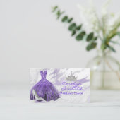 Paarse marmer Glitter Dress Pageant Coach Visitekaartje (Staand voorkant)