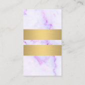 Paarse marmer Gold Metallic Bars Business Visitekaartje (Achterkant)