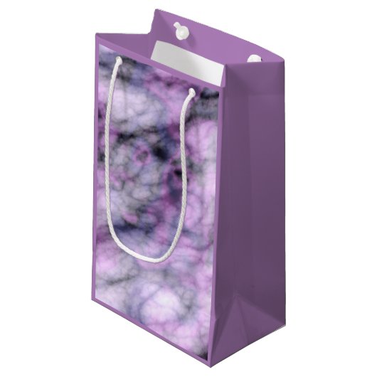 Paarse marmer klein cadeauzakje (Voorkant Gekanteld)