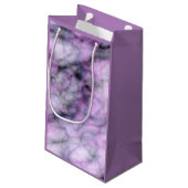 Paarse marmer klein cadeauzakje (Achterkant Gekanteld)