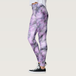 Paarse marmer leggings