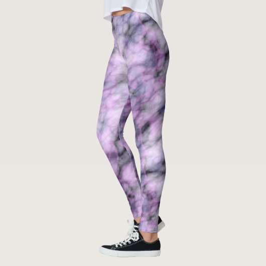 Paarse marmer leggings (Links)