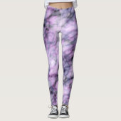 Paarse marmer leggings (Voorkant)