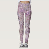 Paarse marmer leggings (Voorkant)