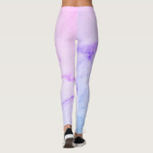 Paarse marmer-Leggings Leggings (Achterkant)