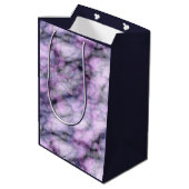 Paarse marmer medium cadeauzakje (Achterkant Gekanteld)