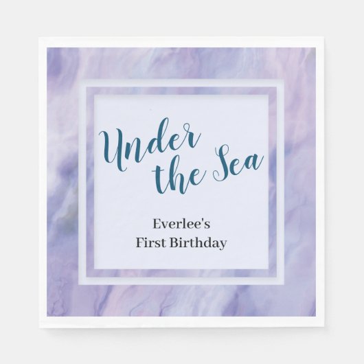 Paarse marmer onder het Zee Servet (Voorkant)