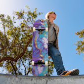 Paarse marmer persoonlijk skateboard