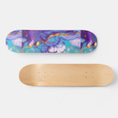 Paarse marmer persoonlijk skateboard (Horizontaal)