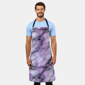 Paarse marmer schort (Gedragen)