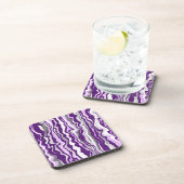 Paarse marmer-tapijtschelp bier onderzetter (Rechterzijde)