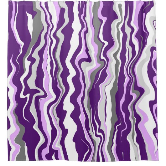 Paarse marmer-tapijtschelp douchegordijn (Voorkant)