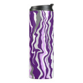 Paarse marmer-tapijtschelp thermosbeker (Gedraaid links)