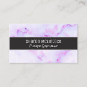 Paarse marmer textuur achtergrond visitekaartje (Voorkant)