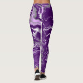 Paarse marmer voor vlottende kunstschildpadden leggings (Achterkant)