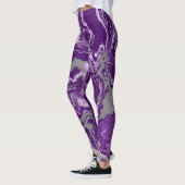 Paarse marmer voor vlottende kunstschildpadden leggings (Links)