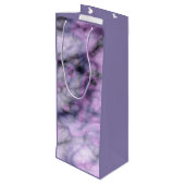 Paarse marmer wijn cadeautas (Achterkant Gekanteld)