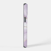 Paarse marmeren achtergrond iPhone 15 case (Rechterkant)