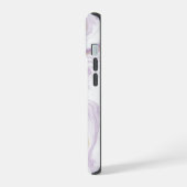 Paarse marmeren achtergrond iPhone 15 case (Linkerkant)